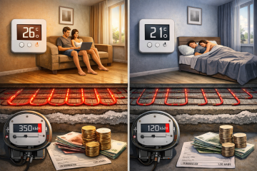 Електрична тепла підлога: як режим роботи впливає на рахунок за електроенергію?