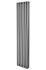 Вертикальный дизайнерский радиатор отопления ARTTIDESIGN Matera II 7/1800/413/50 серый матовий