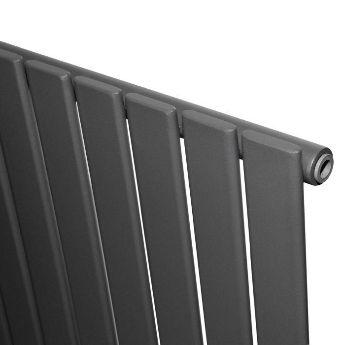 Дизайнерський вертикальний радіатор опалення ARTTIDESIGN Livorno 9/1800/612/50 сірий матовий.
