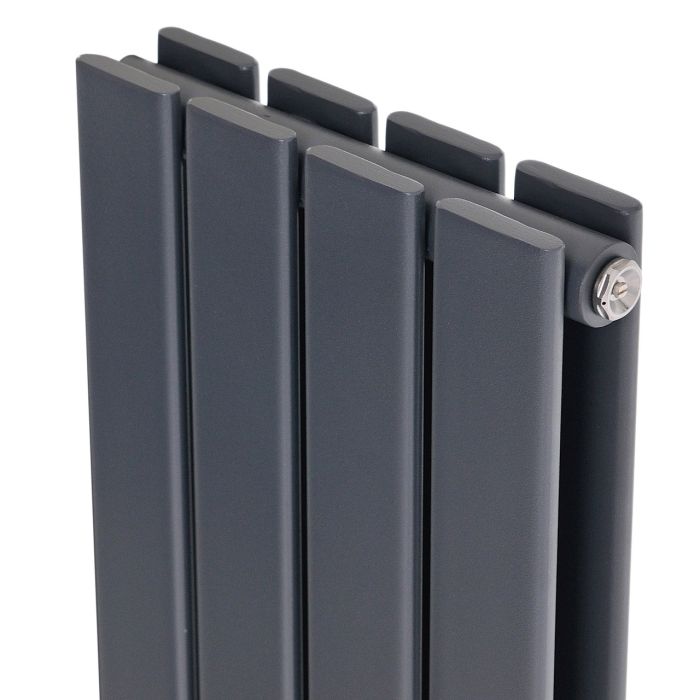 Дизайнерський вертикальний радіатор опалення ARTTIDESIGN Livorno II 4/1800/272/50 сірий матовий