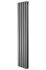 Вертикальний дизайнерський радіатор опалення ARTTIDESIGN Rimini II 5/1800/295/50 сірий матовий