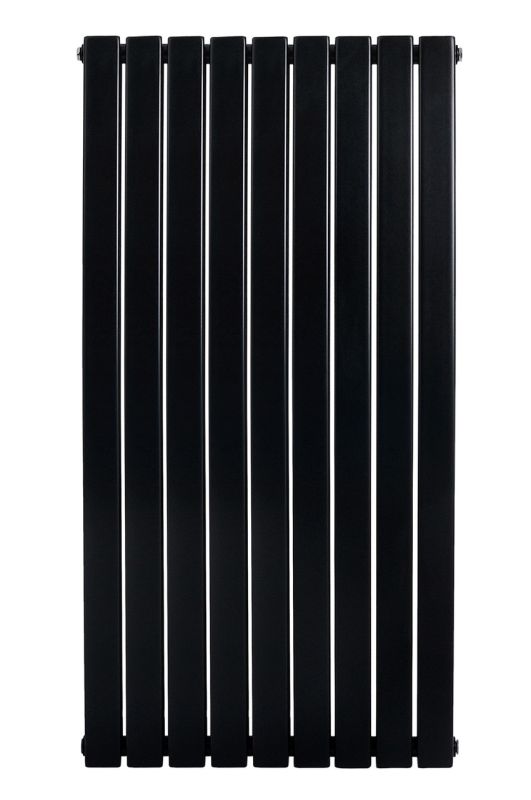 Вертикальний дизайнерський радіатор опалення ARTTIDESIGN Livorno II 9/1200/612/50 чорний матовий