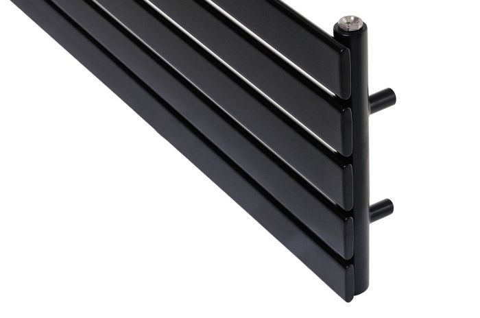 Горизонтальний дизайнерський радіатор опалення ARTTIDESIGN Livorno G 5/340/1800 чорний матовий Горизонтальний дизайнерський радіатор опалення ARTTIDESIGN Livorno G 5/340/1800 чорний матовий
