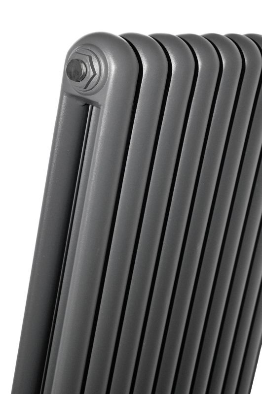 Вертикальний дизайнерський радіатор опалення ARTTIDESIGN Verona 10/1200/600 сірий матовий