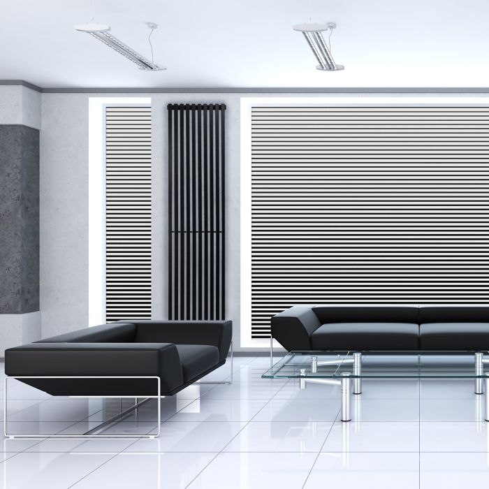 Радіатор дизайн Betatherm 405x1800 Quantum-1 BLACK Вертикал Радіатор дизайн Betatherm 405x1800 Quantum-1 BLACK Вертикал