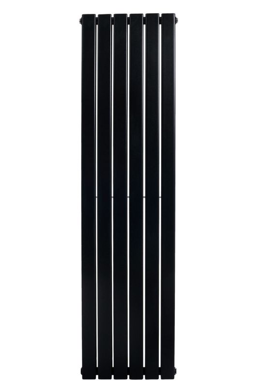 Вертикальний дизайнерський радіатор опалення ARTTIDESIGN Livorno II 6/1400/408/50 чорний матовий