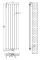 Вертикальный дизайнерский радиатор отопления ARTTIDESIGN Livorno II 6/1600/408/50 белый  матовый
