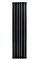 Вертикальний дизайнерський радіатор опалення ARTTIDESIGN Livorno II 6/1600/408/50 чорний матовий
