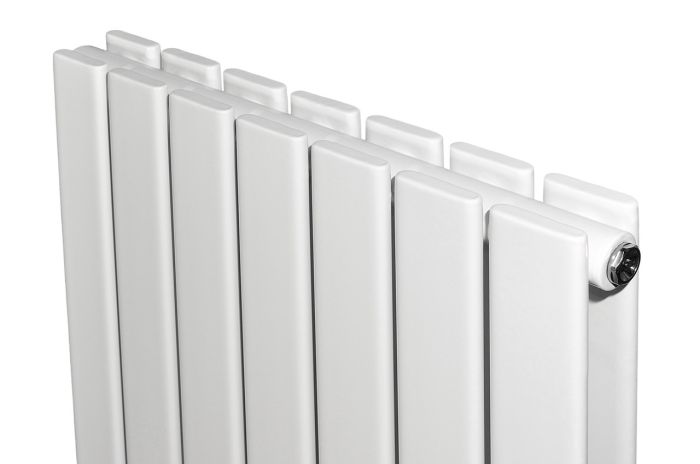 Вертикальний дизайнерський радіатор опалення ARTTIDESIGN Livorno II  8/1200/544 білий матовий