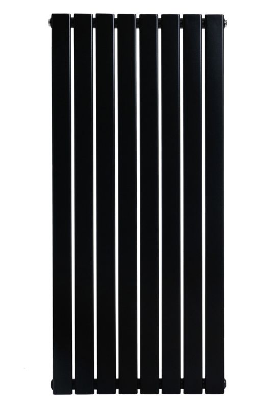 Вертикальний дизайнерський радіатор опалення ARTTIDESIGN Livorno ІІ 8/1200/544 чорний матовий