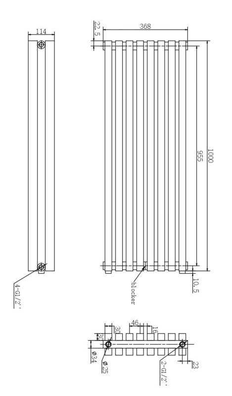 Вертикальный дизайнерский радиатор отопления ARTTIDESIGN Ancona II 8/1000/368 белый матовый Вертикальный дизайнерский радиатор отопления ARTTIDESIGN Ancona II 8/1000/368 белый матовый