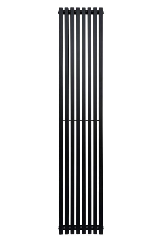 Вертикальный дизайнерский радиатор отопления ARTTIDESIGN Ancona II 8/1800/368 черный матовый Вертикальный дизайнерский радиатор отопления ARTTIDESIGN Ancona II 8/1800/368 черный матовый