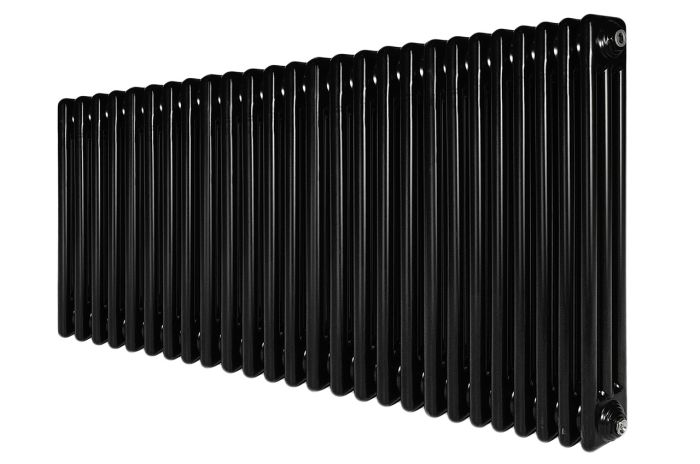 Горизонтальний дизайнерський радіатор опалення ARTTIDESIGN Bari III G 26/600/1190/50 чорний матовий