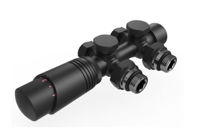 КРАН ТЕРМО 50ММ №4 УНІВЕРСАЛЬНИЙ ARTTIDESIGN "БІНОКЛЬ" чорний матовий