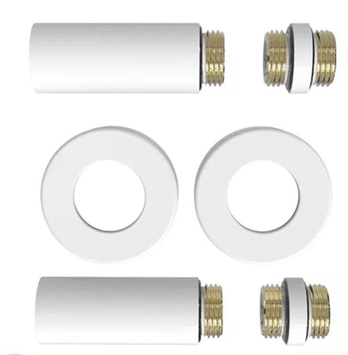 Комплект подовжувачів латунних 1/2 60 мм білий