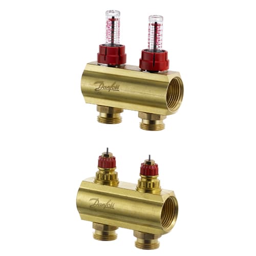 Колектор Danfoss FHF 2+2 з ротаметрами (088U0522) Колектор Danfoss FHF 2+2 з ротаметрами (088U0522)