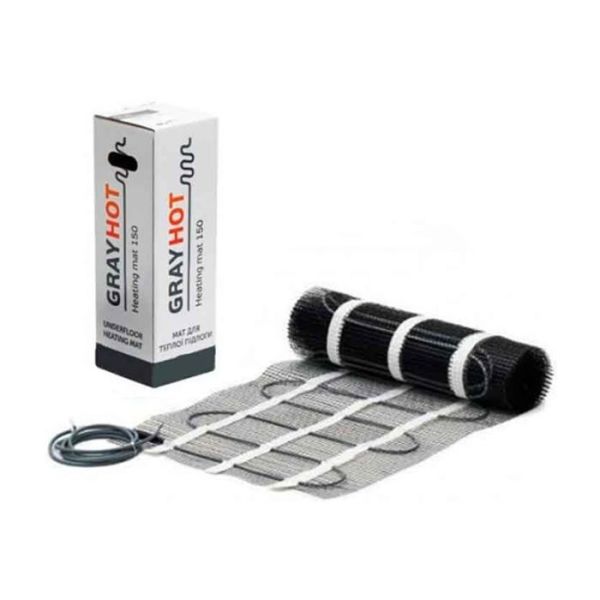 Grayhot  Heating mat 150, комплект 0,6 м2, 92 Вт, двожильний нагрівальний мат Grayhot  Heating mat 150, комплект 0,6 м2, 92 Вт, двожильний нагрівальний мат