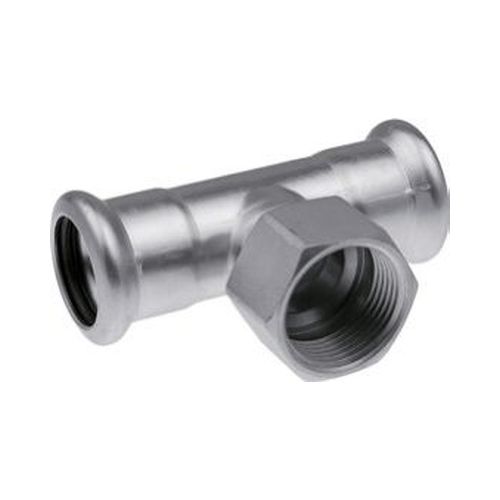 Inox трійник з внутрішньою різьбою press 22x1/2"x22мм KAN-therm Inox Inox трійник з внутрішньою різьбою press 22x1/2"x22мм KAN-therm Inox