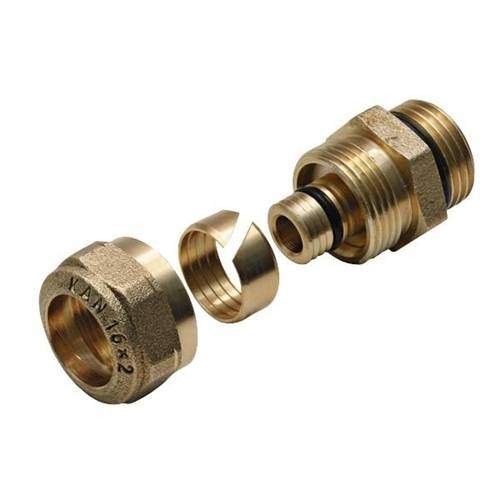 З'єднувач латунний для багатошарових труб 20х1 KAN-therm З'єднувач латунний для багатошарових труб 20х1 KAN-therm