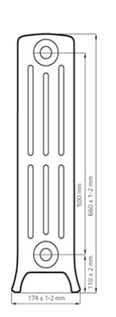 Чавун ретро радіатор Classic 500 Warm Well - 1секц Чавун ретро радіатор Classic 500 Warm Well - 1секц