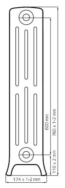 Чавун ретро радіатор Classic 600 Warm Well - 1секц Чавун ретро радіатор Classic 600 Warm Well - 1секц