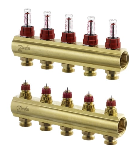 Колектор Danfoss FHF 5+5 з ротаметрами (088U0525) Колектор Danfoss FHF 5+5 з ротаметрами (088U0525)