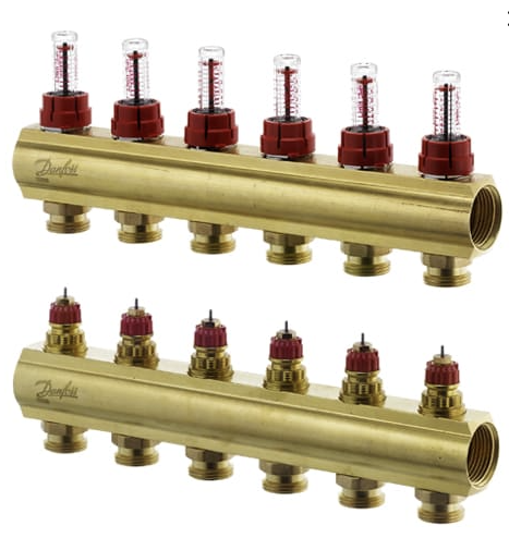 Колектор Danfoss FHF 6+6 з ротаметрами (088U0526) Колектор Danfoss FHF 6+6 з ротаметрами (088U0526)
