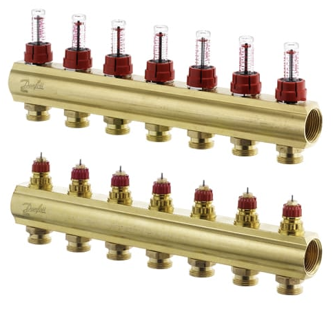 Колектор Danfoss FHF 7+7 з ротаметрами (088U0527) Колектор Danfoss FHF 7+7 з ротаметрами (088U0527)