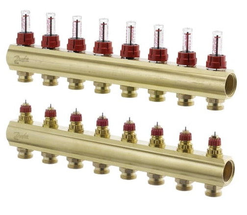 Колектор Danfoss FHF 8+8 з ротаметрами (088U0528) Колектор Danfoss FHF 8+8 з ротаметрами (088U0528)