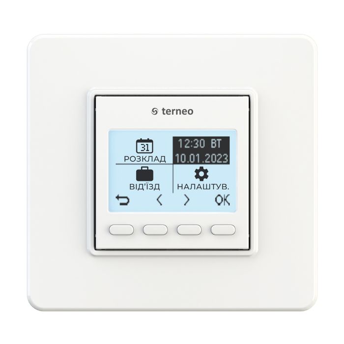 Terneo PRO білий, терморегулятор програмований, тижневий,  Terneo PRO білий, терморегулятор програмований, тижневий,