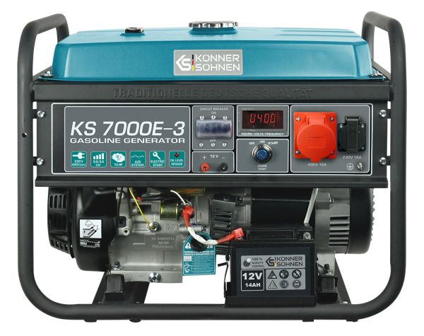 Бензиновий генератор 5,5 кВт Konner&Sohnen KS 7000E-3 Бензиновий генератор 5,5 кВт Konner&Sohnen KS 7000E-3