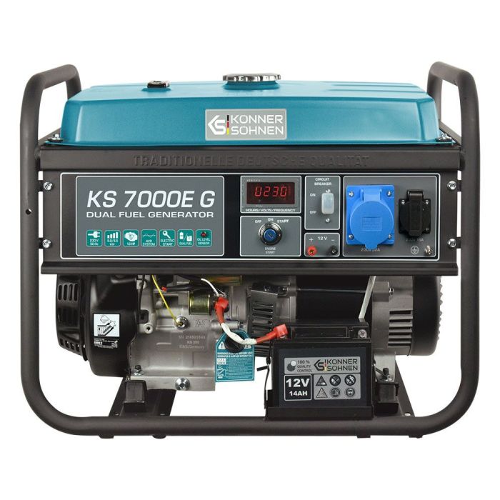 Газобензиновий генератор 5,5 кВт KS 7000E G