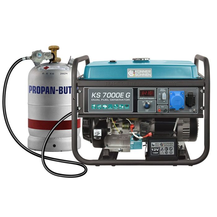 Газобензиновий генератор 5,5 кВт KS 7000E G