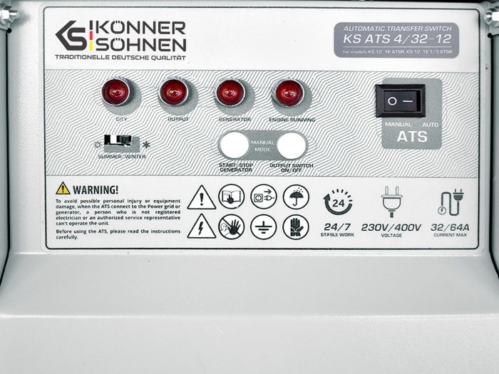 Блок автоматичного вводу резерву KS ATS 4/32-12 Konner&Sohnen Блок автоматичного вводу резерву KS ATS 4/32-12 Konner&Sohnen