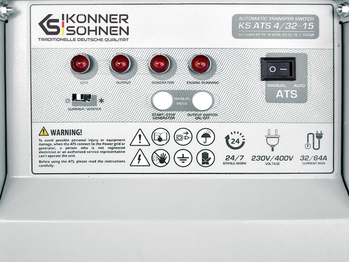Блок автоматичного вводу резерву KS ATS 4/32-15 Konner&Sohnen Блок автоматичного вводу резерву KS ATS 4/32-15 Konner&Sohnen