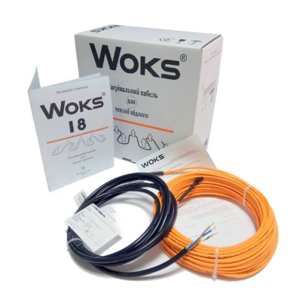 Woks 18, комплект 162 м, 2920 Вт, двожильний нагрівальний кабель Woks 18, комплект 162 м, 2920 Вт, двожильний нагрівальний кабель