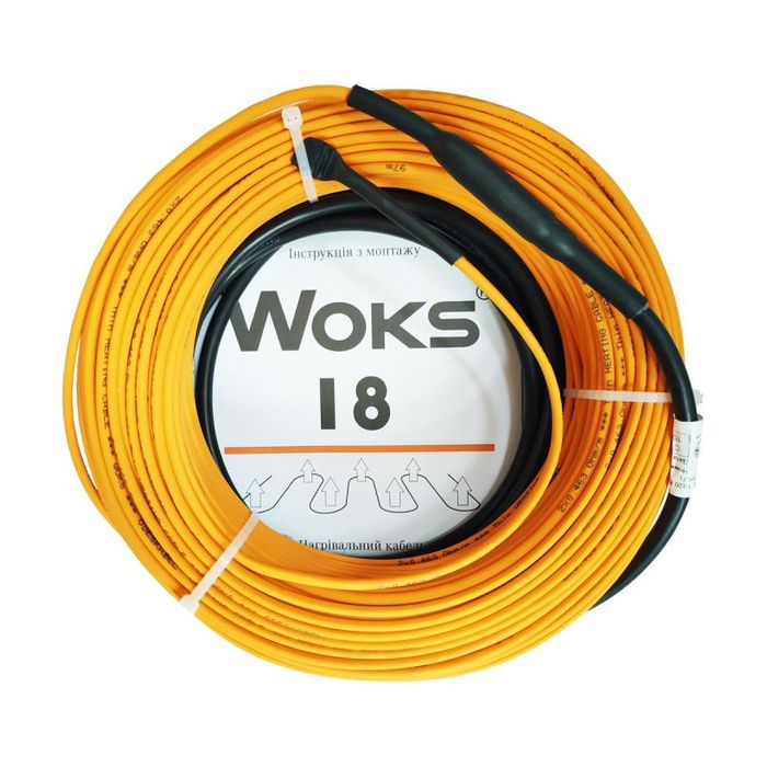 Woks 18, комплект 98 м, 1740 Вт, двожильний нагрівальний кабель Woks 18, комплект 98 м, 1740 Вт, двожильний нагрівальний кабель